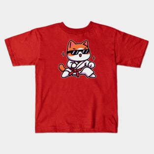 Karate cat Kids T-Shirt